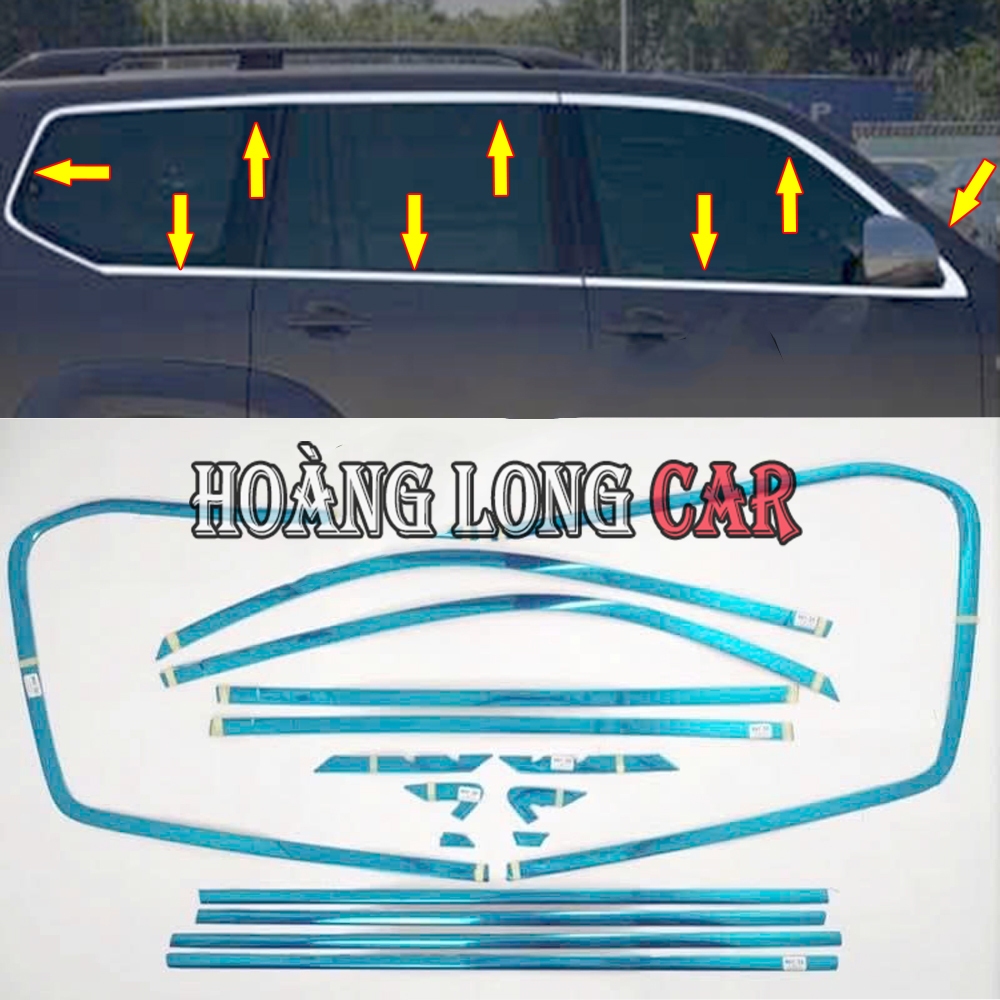 Nẹp Viền Kính Land Cruiser LC200 ( 2008 - 2015 ) ( 2016 - 2022 ) - Nẹp Chân Cong Kính Land Cruiser