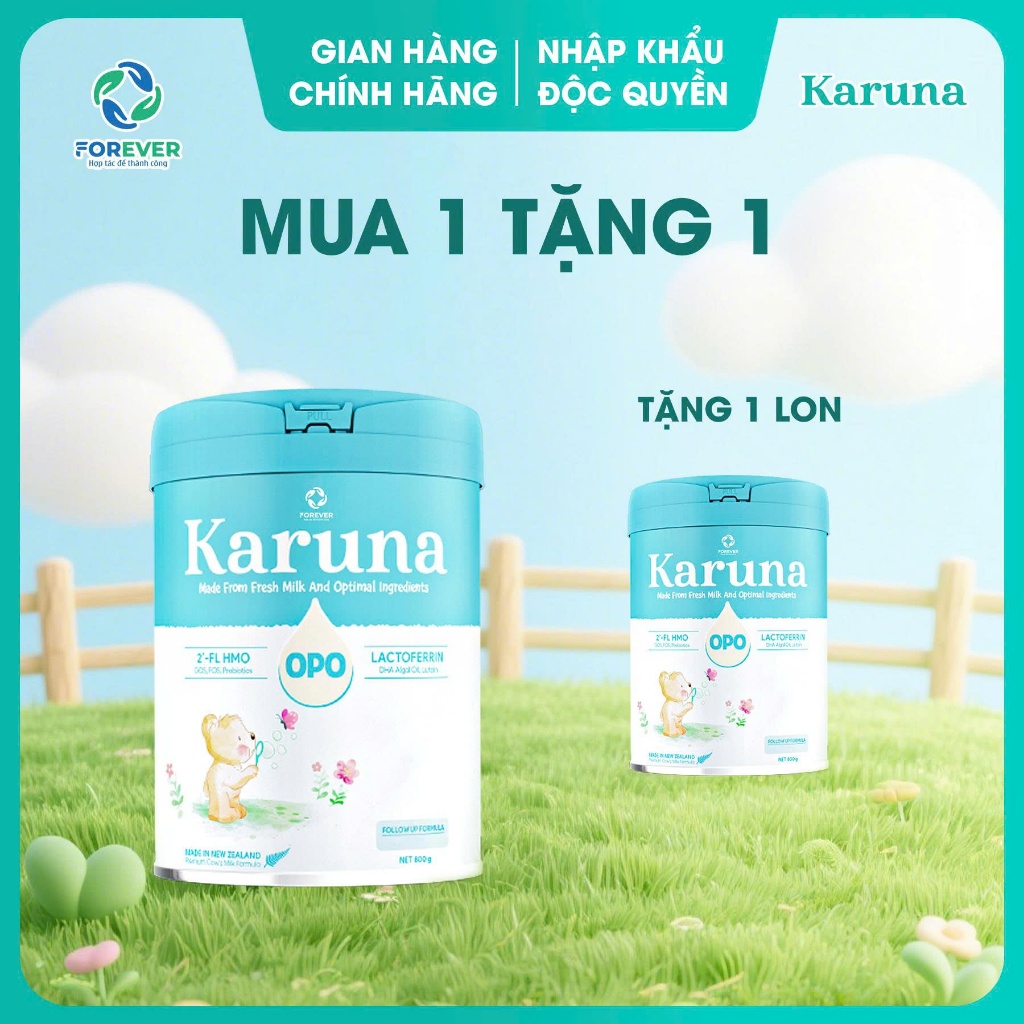 [Mua 1 tặng 1 cùng loại - Date 01/2027] Sữa bột công thức Karuna 800g