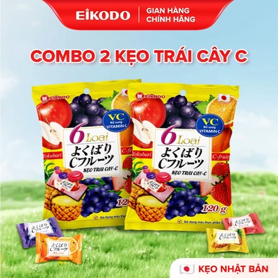 Combo 2 Gói Kẹo Bổ Sung Vitamin C Yokubari Mix Vị Trái Cây