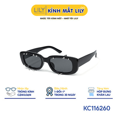 Gọng kính râm nam nữ LILYEYEWEAR chất liệu nhựa cao cấp chắc chắn, kiểu dáng hiện đại màu sắc thời trang KC116260
