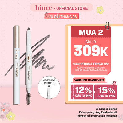 Chì kẻ mày lì mịn, không lem hince Signature Brow Pencil ( Có kèm theo lõi thay thế) 0.2G