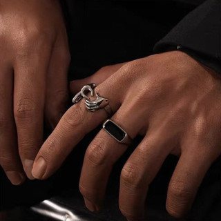 Nhẫn ONER Thép Titan ( không gỉ ) "Noir Ring" ( Bảo Hành Thép 1 Tháng )