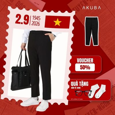 Quần Tây Nam Công Sở Hàn Quốc AKUBA Cao Cấp Slimfit Tuyết Mưa Dày Dặn Đi Học | 01K3008