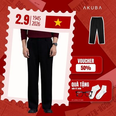 Quần Tây Nam AKUBA Ống Suông Chất Vải Tuyết Mưa Form Slimfit – Dày Mịn, Ít Nhăn, Tôn Dáng Lịch Lãm I 01KE1393