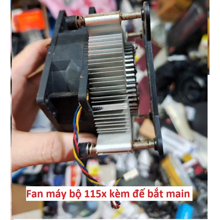 Fan 115x kèm đế Quạt dell optiplex 390 790 3010 7010  tản nhiệt 7010 sk 1155  4 ống đồng chế sò lạnh