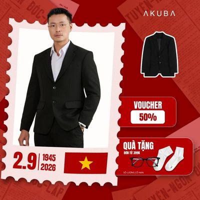 Áo Vest Blazer Nam AKUBA Form Slimfit Vải Tuyết Mưa Cao Cấp Tôn Dáng Lịch Lãm | 01KE1435