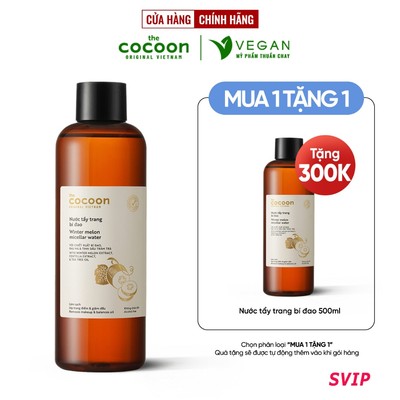 [SVIP] - Nước tẩy trang bí đao The Cocoon Vietnam 500ml thuần chay cho da dầu mụn