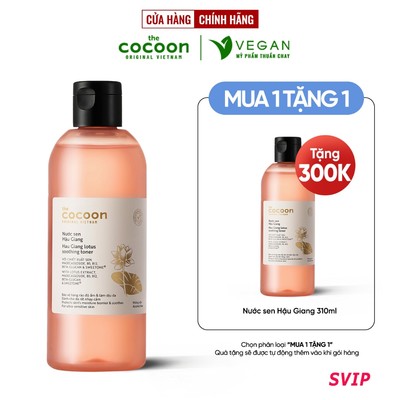 [SVIP] - Toner Nước cân bằng da Sen Hậu Giang Cocoon 310ml thuần chay
