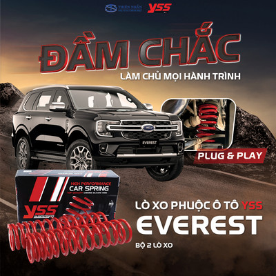 Lò xo phuộc sau ô tô YSS xe Ford Everest (2022-nay) Progressive Spring 2pcs/set (136-88G30-38S480A5X)