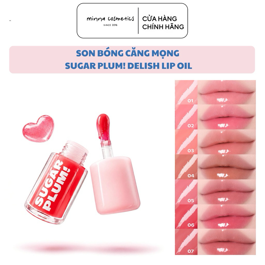 [Ofelia] Son Bóng Dưỡng Môi SUGARPLUM Delish Lip Oil 3.4g