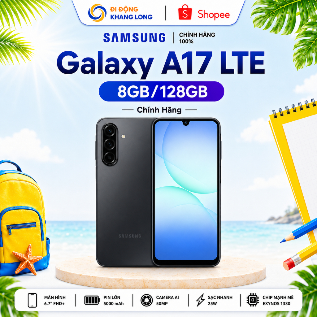 Điện thoại Samsung Galaxy A17 4G 8GB/128GB - Hàng Chính Hãng.