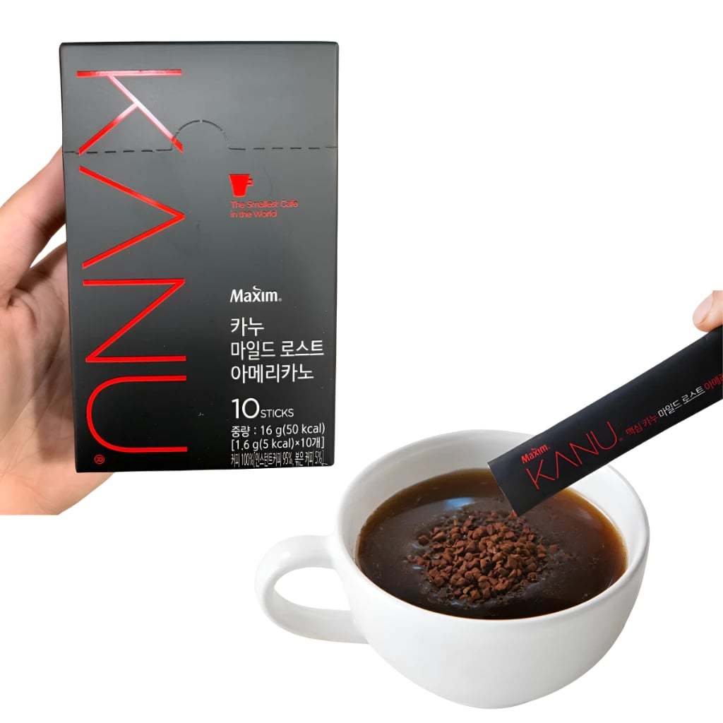Cà phê hòa tan Americano MAXIM KANU Mini Nhẹ / Đậm / Không có cafein dạng thanh