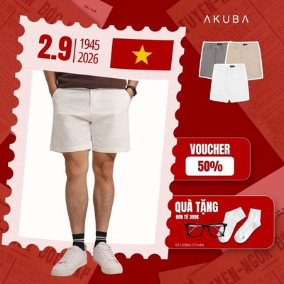 [COLLECTION HÈ] Quần short kaki nam basic AKUBA form regular thoáng mát, co giãn | 01R0800