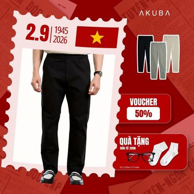 Quần Tây Nam AKUBA Cao Cấp Form Slimfit phong cách lịch lãm | 01RP1267