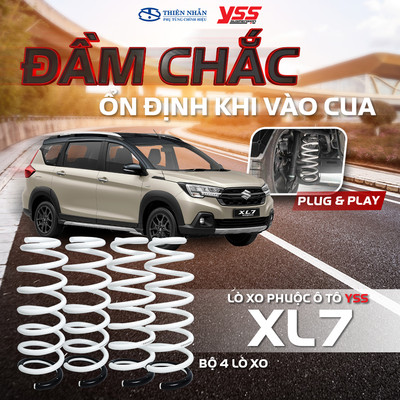 Lò xo phuộc ô tô YSS xe Suzuki XL7, Suzuki Ertiga (2019-nay) Performance Spring 4pcs/set (SKA-SU-04S)