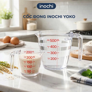 Cốc đong Inochi - Yoko | Nhựa nguyên sinh PP, dễ vệ sinh | 200/500ml