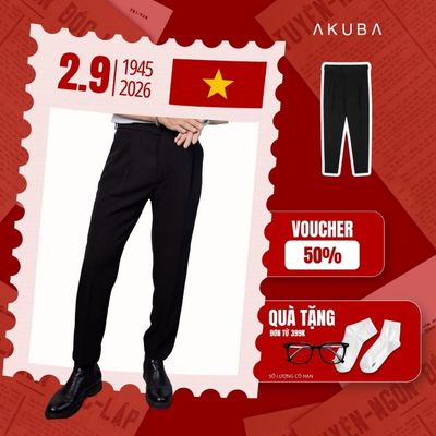 Quần tây nam sidetab phiên bản cao cấp Akuba, dày dặn, đứng form, thấm hút mồ hôi tốt | 01T0039P