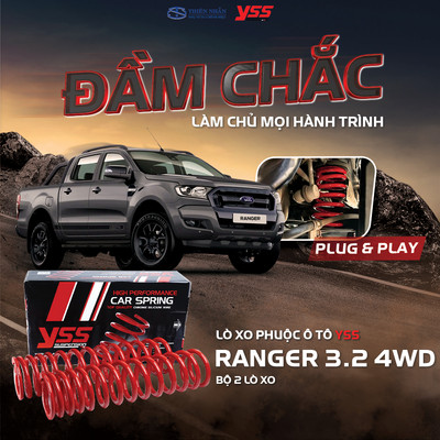 Lò xo phuộc trước ô tô YSS xe Ford Everest (2015-2017), Ford Ranger 3.2 4WD (2012-2017) Z-Series Liner Spring 2pcs/set
