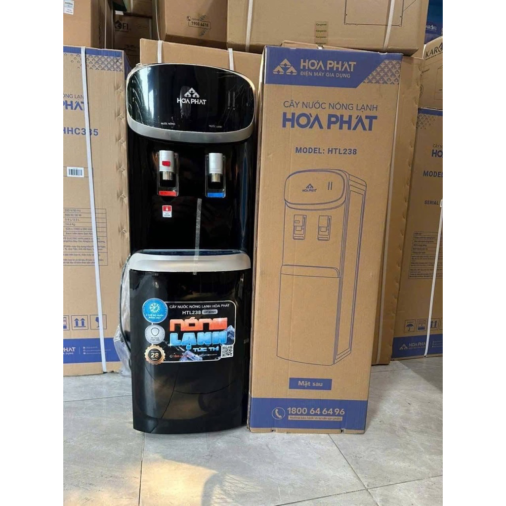 cây nước nóng lạnh úp bình Hòa Phát HTL238, 2 chế độ nóng lạnh