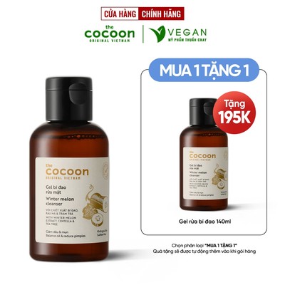 Gel bí đao rửa mặt Cocoon (Winter melon cleanser) 140ml