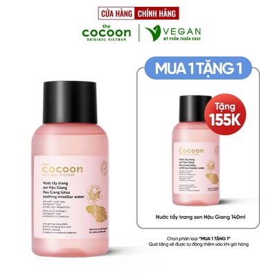 Nước tẩy trang sen Hậu Giang Cocoon 140ml