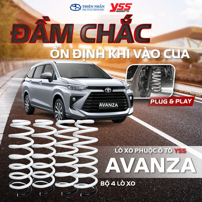 Lò xo phuộc ô tô YSS xe Toyota Avanza (2012-nay) Performance Spring 4pcs/set (SKA-TO-04S)