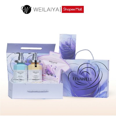 Hộp quà tặng dầu gội xả tóc thảo dược Weilaiya chiết xuất nấm Truffle, sữa tắm, dàu hấp tóc, dầu dưỡng tóc