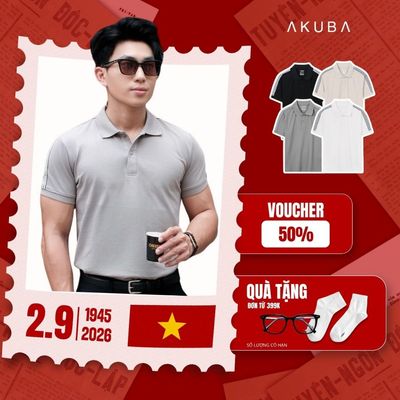 Áo Polo Nam AKUBA Da Cá Sấu Kép Slimfit – Polo Ôm Body Cao Cấp | EC01JP1266