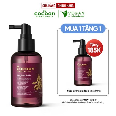 Cocoon Nước dưỡng da đầu chiết xuất bồ kết giúp giảm gàu và chăm sóc da đầu nhạy cảm 140ml