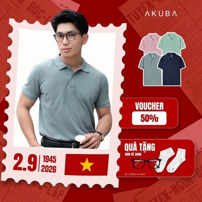 Áo Polo Nam AKUBA Tay Ngắn Form Slimfit, Chất Vải Co Giãn, Mềm Mại, Thoáng Khí, Thoải Mái | EC01JP1251