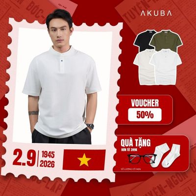 Áo Thun Nam AKUBA Chất Vải Cotton Cao Cấp Form Slimfit – Cổ Áo Gọn Gàng, Dễ Phối Đồ I 02KP1380