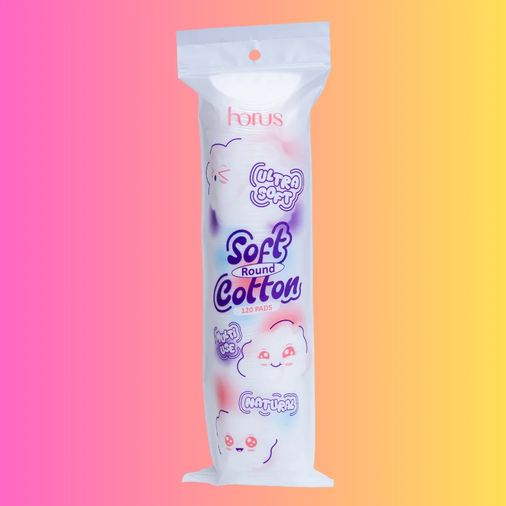 Bông Tẩy Trang Horus Round Soft Cotton Pads Chính Hãng - Bông Cotton Mềm Mịn, Tẩy Trang, Skincare