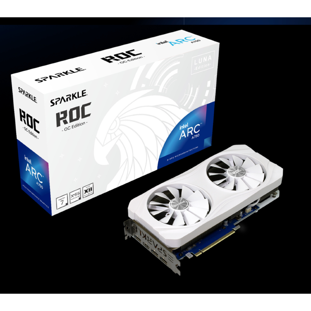 Card màn hình VGA Intel Arc A750 ROC LUNA OC Edition 8GB GDDR6