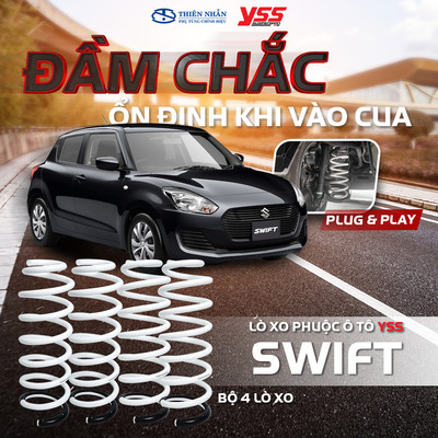 Lò xo phuộc ô tô YSS xe Suzuki Swift (2012-2017) Performance Spring 4pcs/set (SKA-SU-01S)