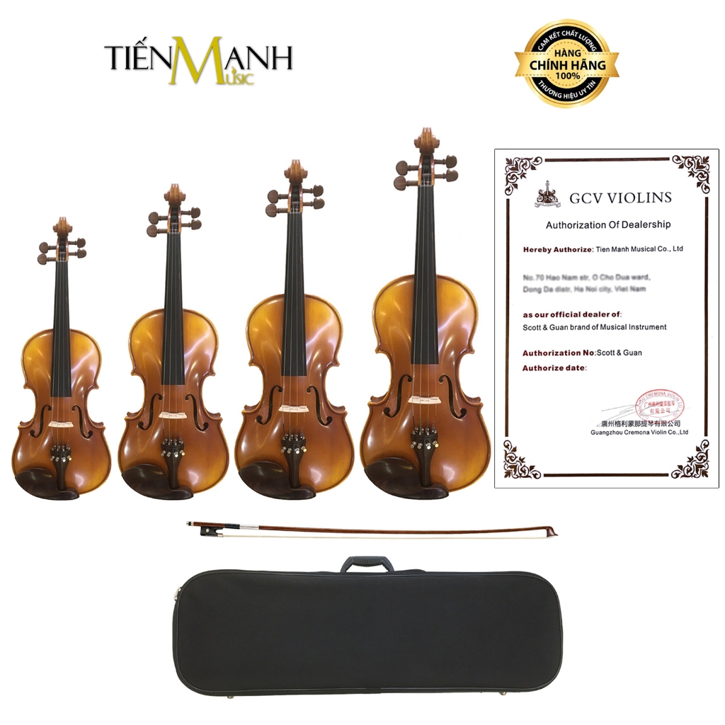 [Chính Hãng, Gỗ Thịt] Đàn Violin Scott & Guan 601 Size 4/4, 3/4, 1/2, 1/4 - Vĩ Cầm, Violon