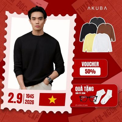 Áo Sweater Nam AKUBA Form Oversize  – Chất Nỉ Cao Cấp, Form Rộng Thoải Mái, Hiện Đại I EC01JP1499