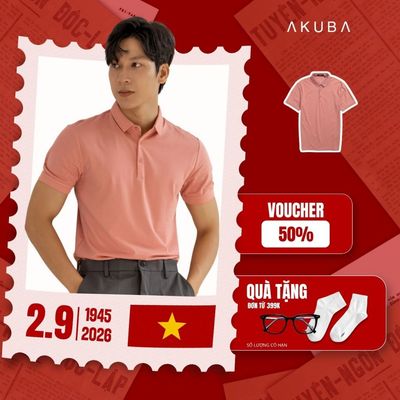Áo Polo Nam AKUBA Chất Vải Cotton 4 Chiều, Form Slimfit Tôn Dáng, Co Giãn | EC02D119