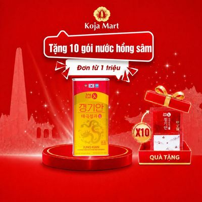 Hồng Sâm Củ Tẩm Mật Ong Hàn Quốc Jung Kian hộp 300g 6 Củ