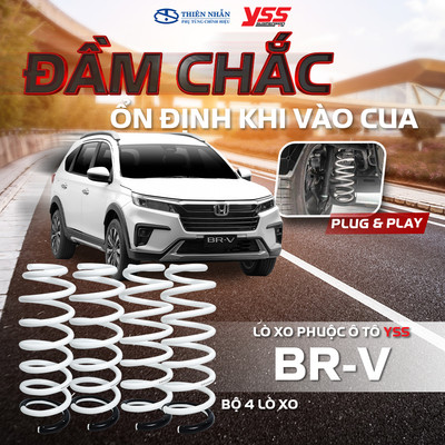 Lò xo phuộc ô tô YSS xe Honda BR-V (2015-2021) Performance Spring 4pcs/set (SKA-HO-07S)