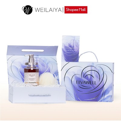 Set quà 8/3 Sữa tắm sáng da cánh hoa hồng Damask Weilaiya, Quà tặng cao Cấp Weilaiya