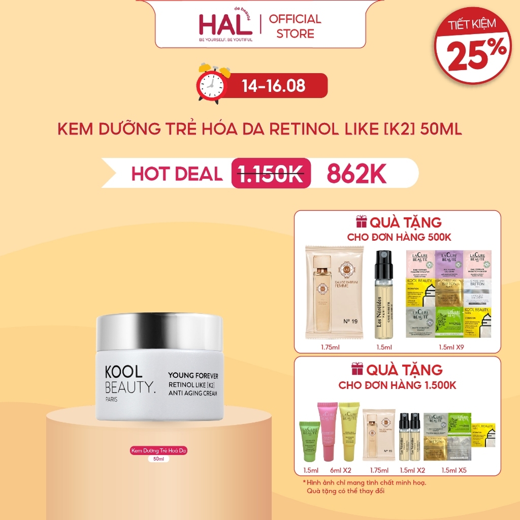 Kem Dưỡng Trẻ Hóa Da Kool Beauty Retinol Like K2 Retinol Like [K2] Anti-Aging Cream 50ml | HAL de Be