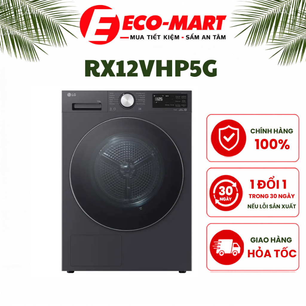 Máy sấy bơm nhiệt LG 12kg RX12VHP5G