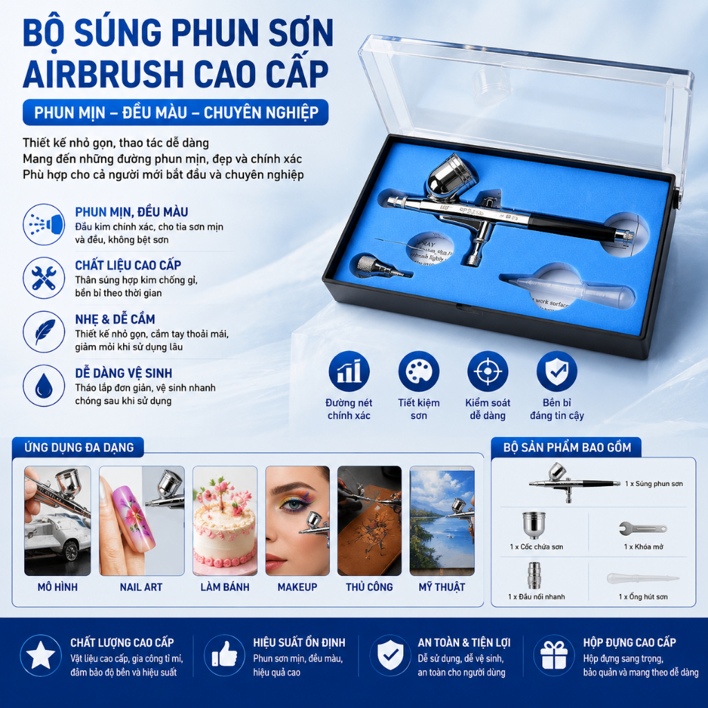 HD-130/ HD-131 SÚNG PHUN MÀU SƠN MINI