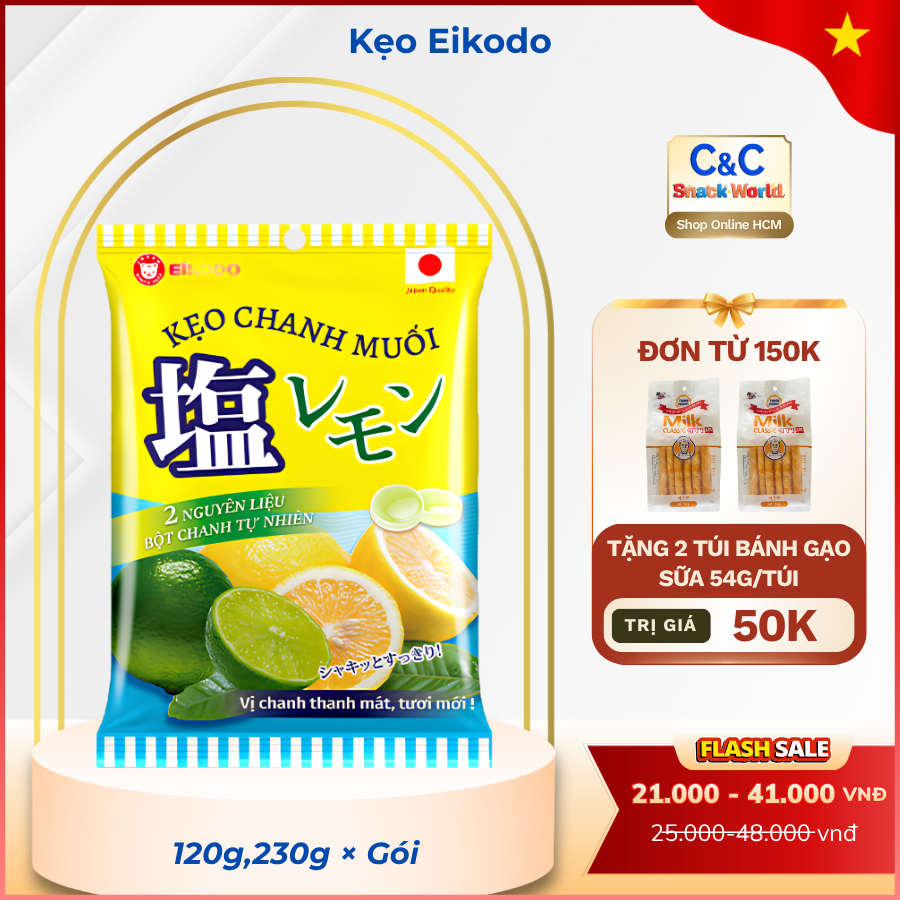 Kẹo Chanh Muối - EIKODO gói 120gram - 230gram