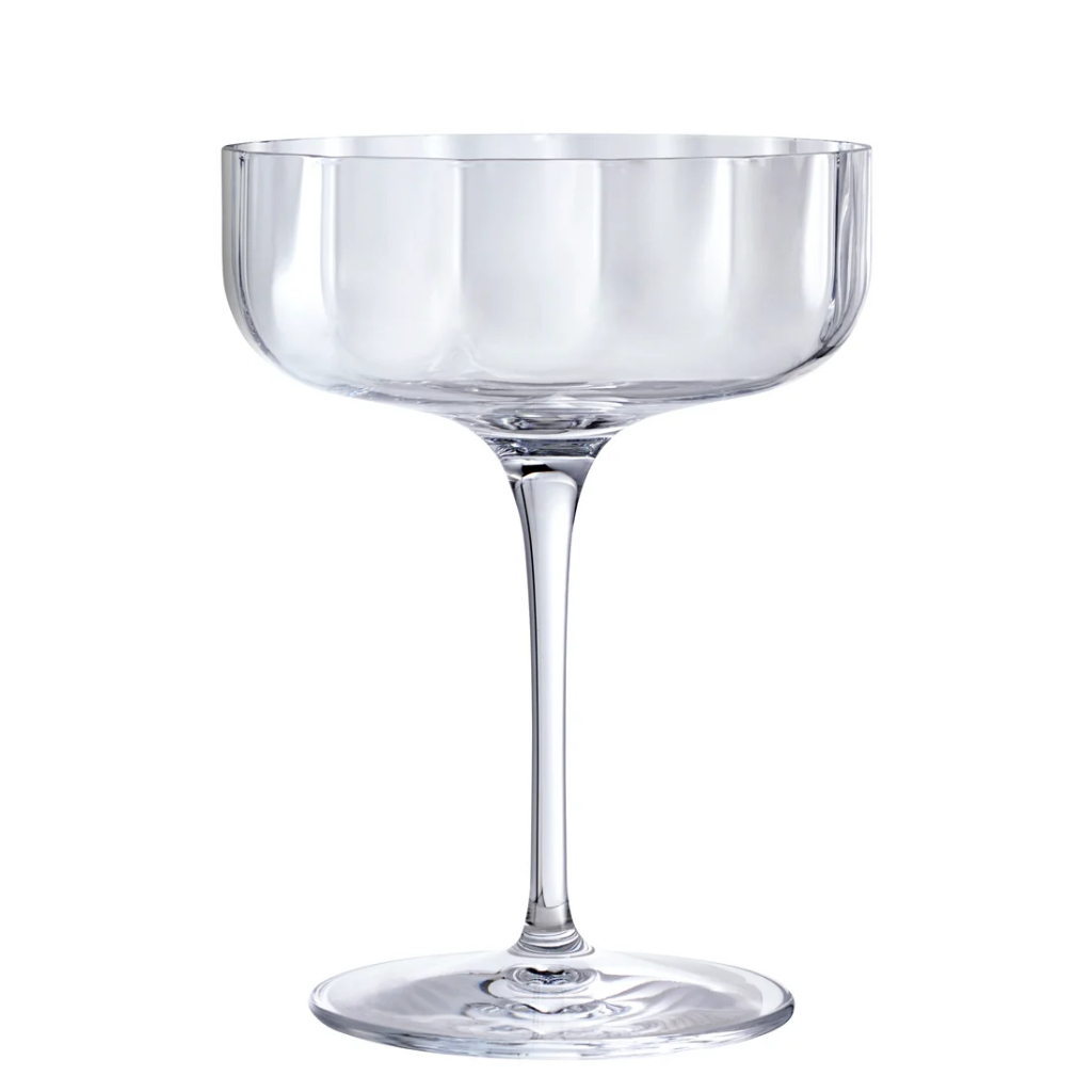 Ly Cocktail Coupe Pha Lê Luigi Bormioli Mixology Jazz 300ml - Ly Coupe Miệng Rộng Chân Titanium