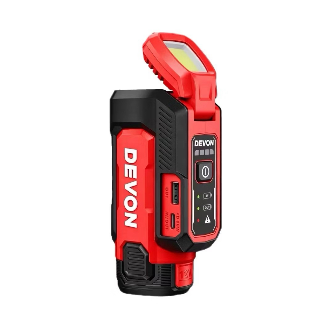 Đèn dùng pin 12V DEVON 5550 kiêm pin sạc dự phòng chính hãng