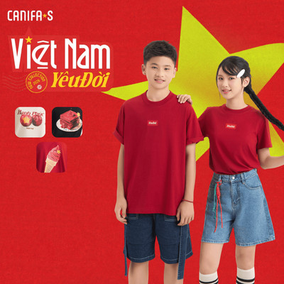 Áo phông unisex trẻ em CANIFA vui tươi, năng động 3TS26W006