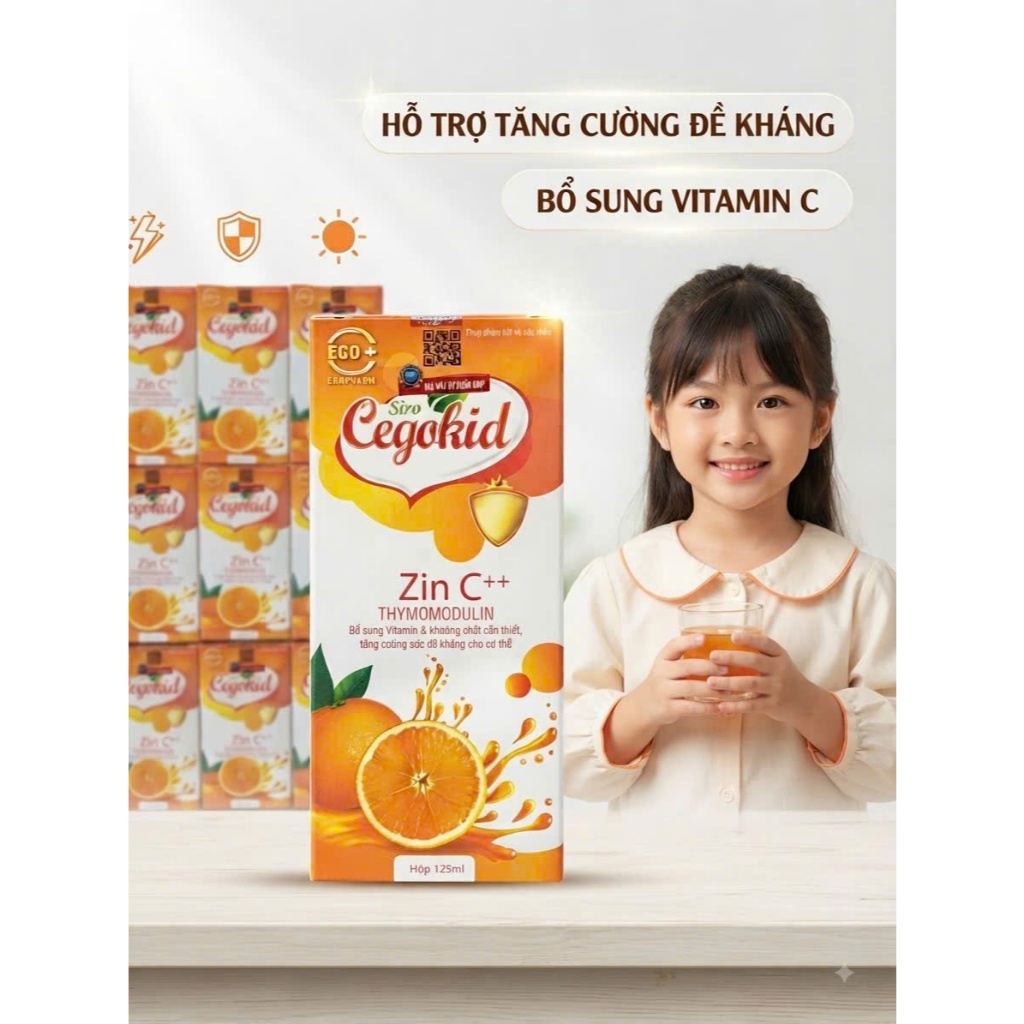 CEGOKID ZINC CHAI 125ML - Tăng sức đề kháng cho người lớn, trẻ nhỏ em