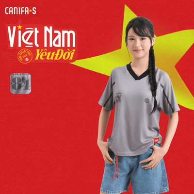 Áo phông unisex trẻ em CANIFA áo Jersey boxy yêu đời 3TS26W007