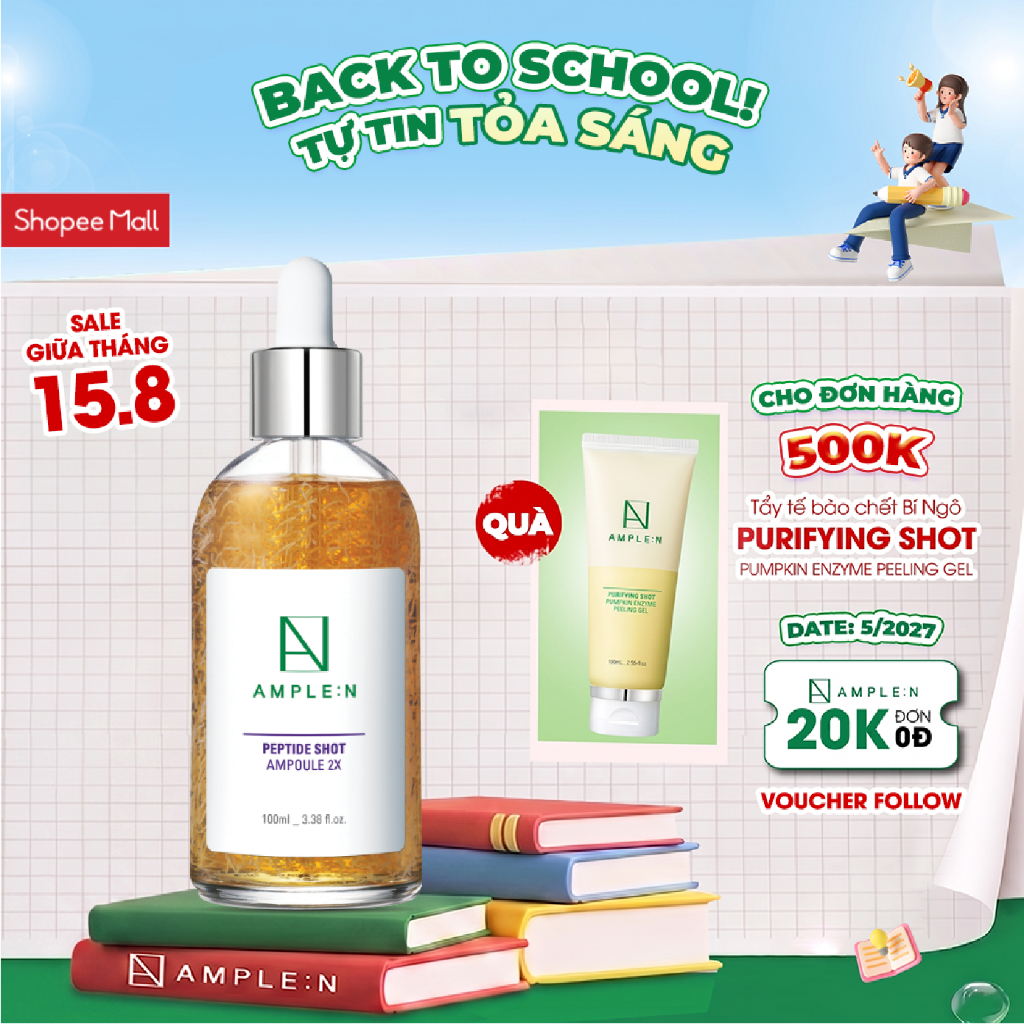 Tinh Chất Cấp Ẩm, Chống Lão Hóa AMPLE:N Peptide Shot Ampoule 2X 100ML